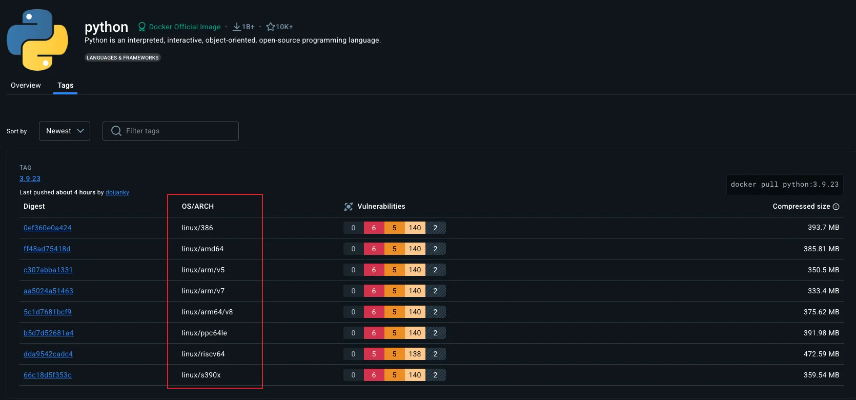 Docker Hub multi-platform support
